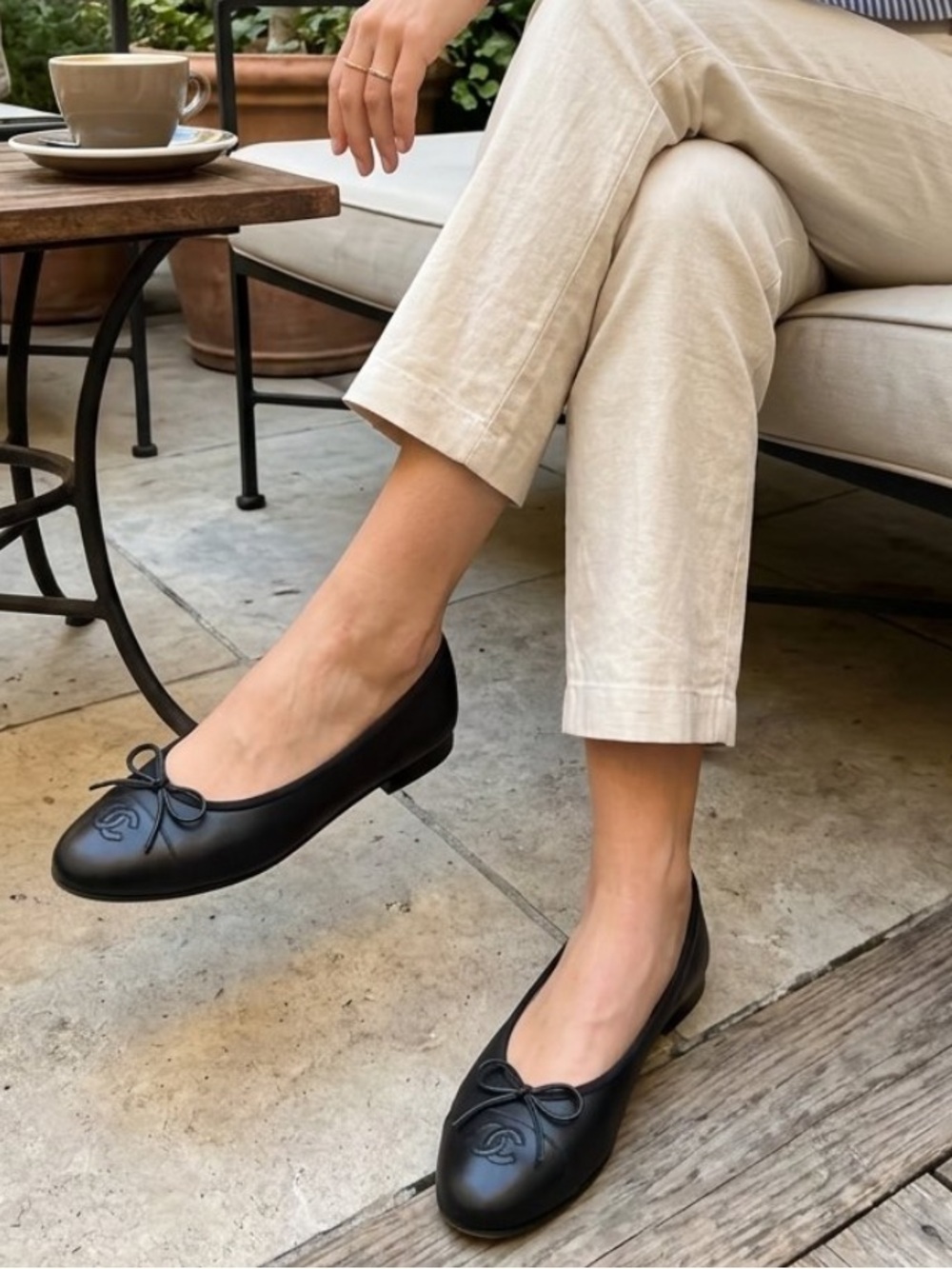 Chanel Lambskin ballerina flat, 41 C